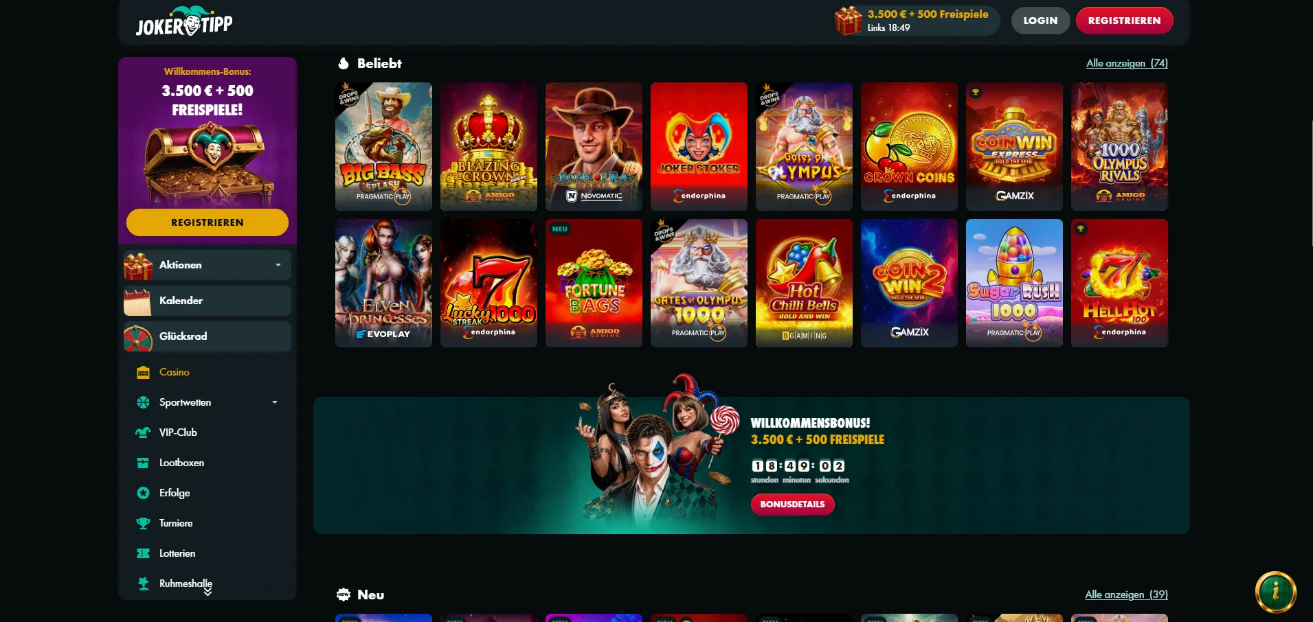 Joker Tipp Casino Spiele
