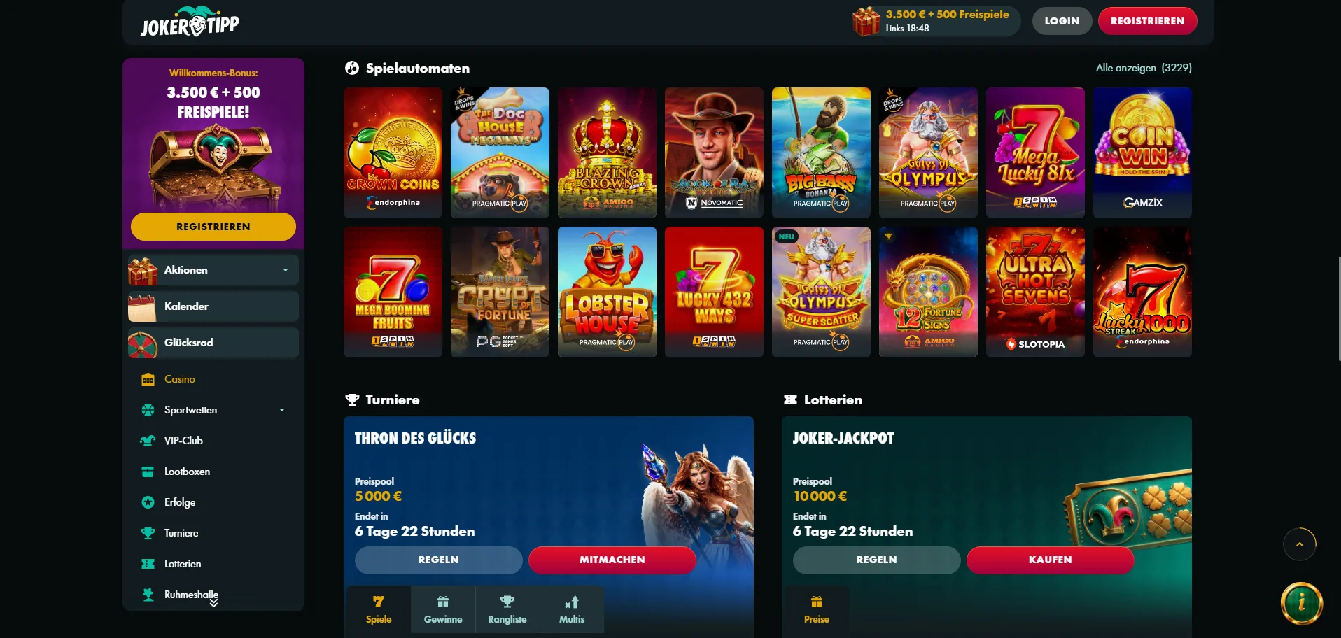Joker Tipp Casino Bonus